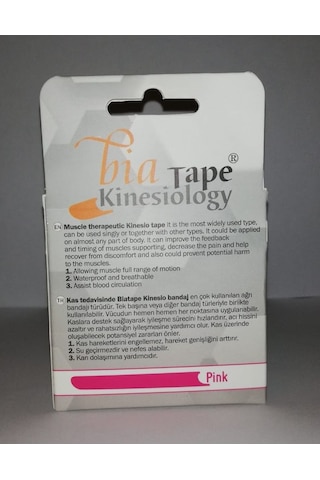 Bia Tape Bandı Pembe Renk 5Cm X 5M Kinesio Biatape Bantı