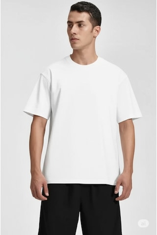 Nevermind Erkek & Kadın Beyaz Pamuklu 3 Lü T-shirt Paketi
