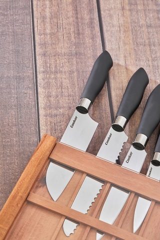 Cooker Skycut 6 Parça Lux Bıçak Seti Ckr3584 Ahşap