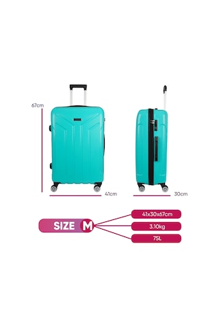 Vegmann Vela Su Yeşili Orta Boy Valiz Su Yeşili