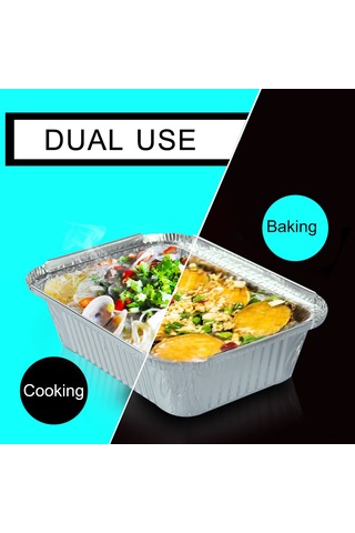 Xindoker 750ml Alüminyum Folyo Kutu, Kapaklı Tek Kullandım, Fırın/grill/ulaşım Uygun, Leakproof, 20 Adet Paket Çok Renkli