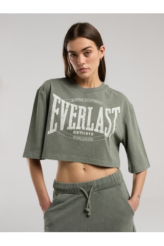 Everlast Authentic Boxing Wmn Haki Kadın Crop Tişört Haki