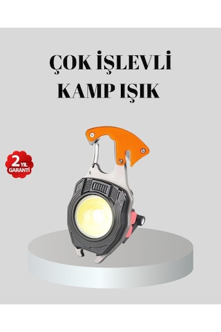 Çok Fonksiyonlu Anahtarlık Fener Güçlü Led Işıklı, Şarjlı, Düdüklü Ve Tornavidalı Mini El Feneri Renkli