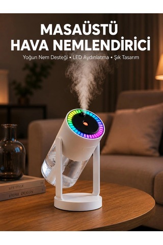 Araç Ve Ev İçin Hava Nemlendirici Projektörlü Sessiz Buhar Yeni Nesil