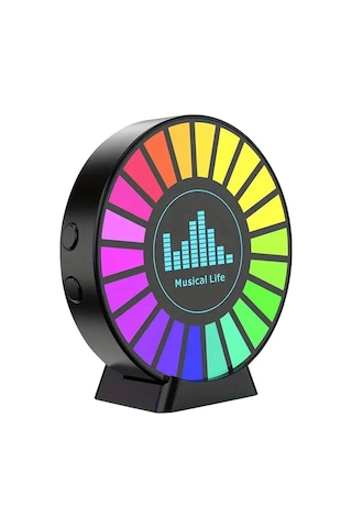 Rgb Sese Duyarlı Ritim Animasyonlu Müzik Ekolayzer 22 Ledli Şarjlı Kokulu Led Disk