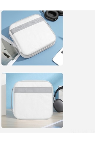 Didadodo Airpods Max Kumaş Çantası - Hafif, Dayanıklı Şık Tasarım Beyaz Beyaz Beyaz