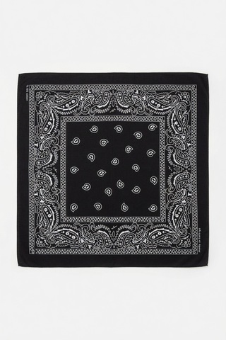 Mollycrush Unisex Siyah Etnik Desenli Bandana Fular Günlük Saç Aksesuarı, Boyunluk Ve Outdoor Model Siyah