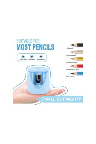 Geekyou Pil İle Şarjlı Otomatik Kalemtıraş - Mavi Renk, Metal Ve Abs Plastik Malzeme