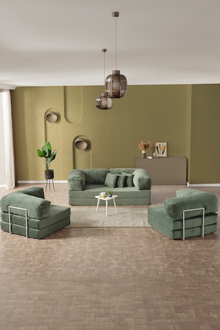 Legom Avanos Aktivite Koltuğu Yatak Olabilen Çok Amaçlı Kanepe Koltuk Takımı Yeşil Yeşil