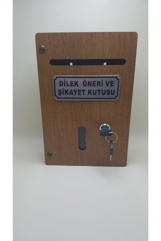 Küçük Boy Ahşap Dilek Öneri Şikayet Kutusu Yazılı