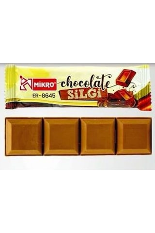 3 Adet Çikolata Silgi - Çikolata Şekilli Çikolata Görünümlü Silgi Tek Tek Paketli