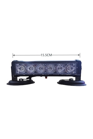 Tepe Çakar Lamba Mıknatıslı Vantuzlu 21 Fonksiyonlu 15,5cm 6 Ledli Kırmızı-mavi Usb-fiş Şarjlı-kumandalı Adet / Lapa118-2