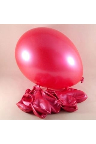 Pembe Renkli Metalik 12 Li Balon Seti 6