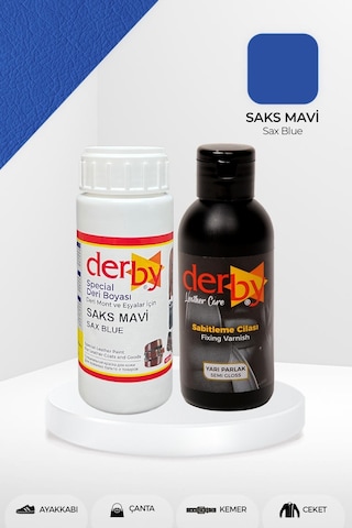 Derby Deri Mont Boyası ve Sabitleme Cilası 100 G Set