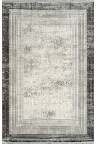 Royal Halı Kim Royal Kc04a Antrasit Gri Akrilik Yumuşak Dokulu Modern Çerçeveli Halı