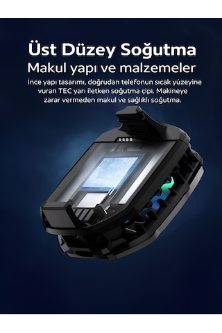 Rgb Işıklı Mobil Cep Telefon Radyatör Fanı Youtube Canlı Yayın Tiktok Gamer Soğutucu