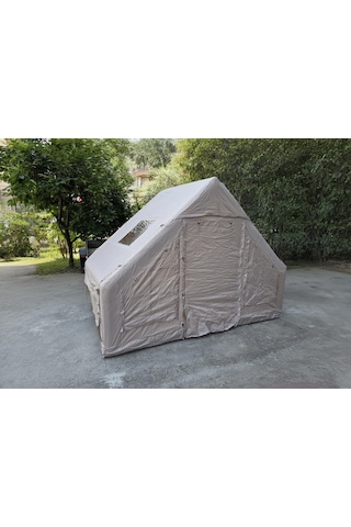 Soba Bacası Çıkışlı Şişme Çadır 290x210x210 Cm Bej