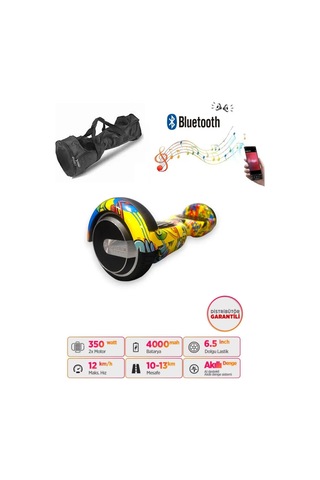 Citymate Elektrikli Kaykay Hoverboard Akıllı Denge 6.5 Inch + Hoverkart + Çanta Extrem Paket D21