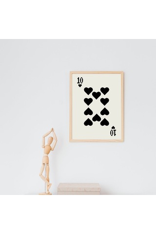 Siyah Kartlar Duvar Tablosu Çerçeveli 3'lü Set Ahşap Renk 21 X 30 Boyut/ebat
