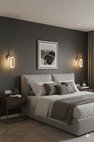 Eclipse Model Tekli Gümüş Kristal Taşlı Salon Oturma Odası Koridor Mutfak Led Aplik Gri
