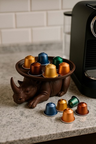 Oxyteez Kahve Temalı Dekoratif Obje Kahverengi Renk Reçine Tasarım Ev Ve Ofis Dekorasyonu