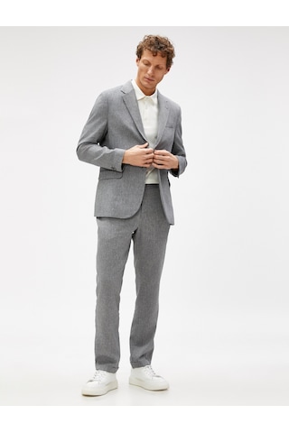 Koton Yazlık Ceket Blazer Cep Detaylı Düğmeli Antrasit 3sam50061hw 3SAM50061HW927 Antrasit