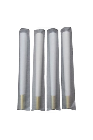 Gürgen Ahşap Sandalye Sehpa Ayağı Metrik-8 Vidalı 42 Cm - 4 Adet Ucu Gold Beyaz Renk