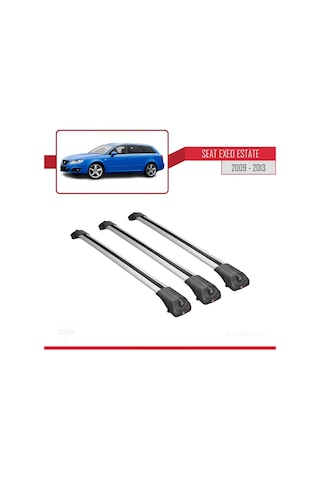 Seat Exeo 3r9 2009-2013 Arası İle Uyumlu Ace-1 Ara Atkı Tavan Barı Gri 3 Adet Bar