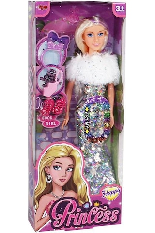 Kutulu Renk Değiştiren Pullu Kıyafetli Princess Bebek 29 Cm.
