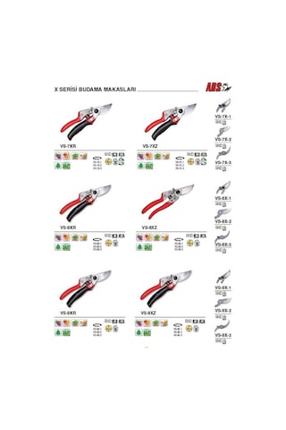 Ars Vs-7Xr Budama Makası Döner Saplı  180Mm