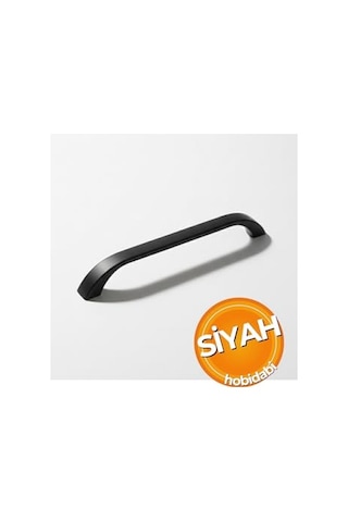 Göksu Siyah Metal Mutfak Dolap Kulpları, Çekmece Kapak Kulbu, Mobilya Kulp 96 Mm, Adet, 1 155 x 230 MM (Büyük Boy)