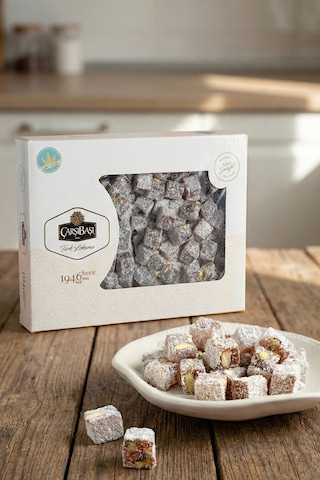 Glutensiz Çifte Kavrulmuş Antep Fıstıklı Duble Lokum 900 Gram