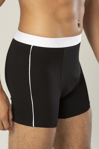 Erdem Siyah Pamuk Elastan Uzun Boxer 1417 Siyah