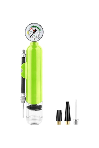 Lemestar Hızlı Şişirici Mini Plastik Pompa, Spor Topları İçin Taşınabilir Abs, 1.4bar/20psi, Yeşil