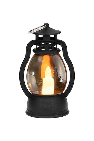 Xindoker Siyah Retro Led Feneri, Isımsı Beyaz Işık, Akülü, Askı Özelliği, Partiler/wedding Dekorasyonu, 95x43mm