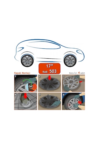 Sjs 503 17 İnç Jant Kapağı Sks Üniversal