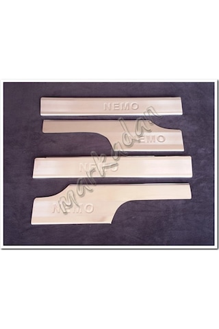 Citroen Nemo Krom İç Kapı Eşiği 2008 Sonrası 4 Parça Paslanmaz Çe