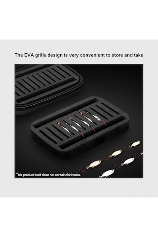 Ranyeek Siyah Eva Olta Malzemeleri Çantası - 24 Tane Işık Parçacığı Yeri İle Olta İğnesi Saklama Kutusu