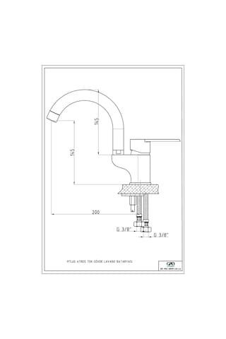 Gpd Atros Mtl65 Tek Gövde Lavabo Bataryası