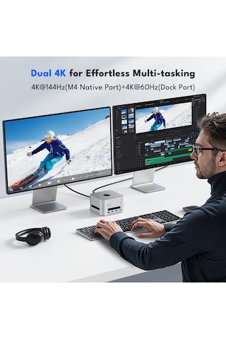 Acasis M001 11in1 Mac Mini M4 Workstation - 10gbps - 2x Nvme M.2, 4x Usb 3.2, 4k 60hz Hdmı, Sd/tf Card 3.0, Dock & Disk Kutusu M001