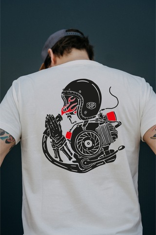 Sıp Scootershop Sıp T-shirt - Engine Madness Beyaz / Sıp