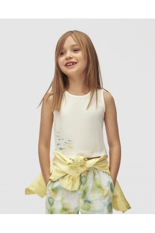 Xo Kids Kız Çocuk Atlet 4-8 Yaş 38524 Ekru