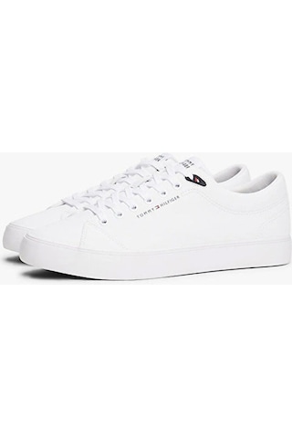 Tommy Hilfiger Th Hı Vulc Core Low Lth Iı Ess Erkek Beyaz Sneaker Fm0fm05511ybs Beyaz