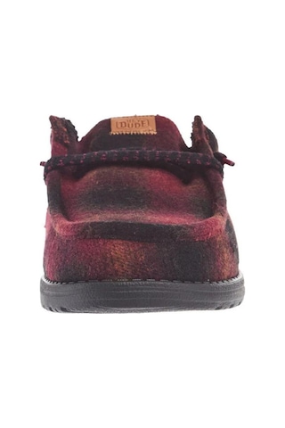 HEY DUDE Wally Slip Cozy Plaid Kırmızı Erkek-11130 Kırmızı