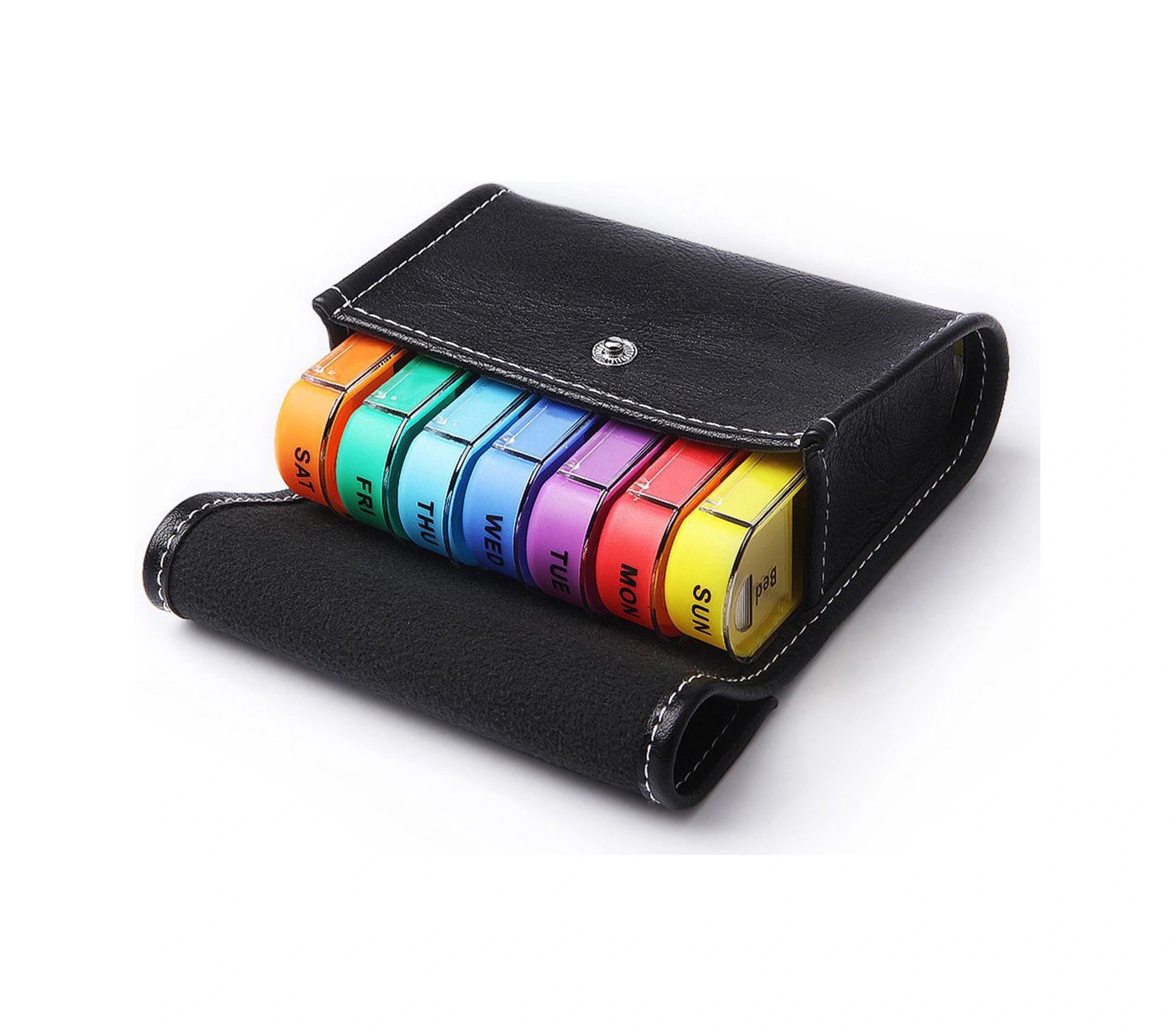 Neevoyu 7 Günlük Plastik İlaç Kutusu, 28 Bölmeli Cüzdan Tipi, Gündüz Ve Gece İlaç Saklama Kutusu Çok Renkli