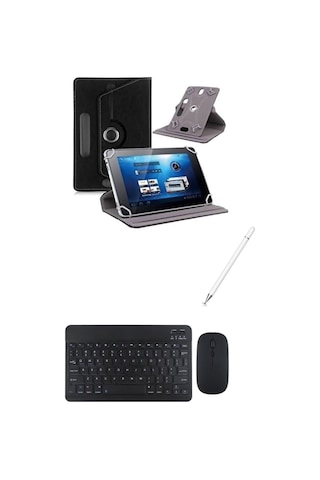 Redmi Pad 2 11'' Uyumlu Kılıf Bluetooth Klavye Dokunmatik Kalem Kılıf
