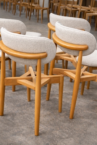 4 Kişilik Polo Sandalye Yemek Takımı Mdf Masa Meşe Renk Meşe