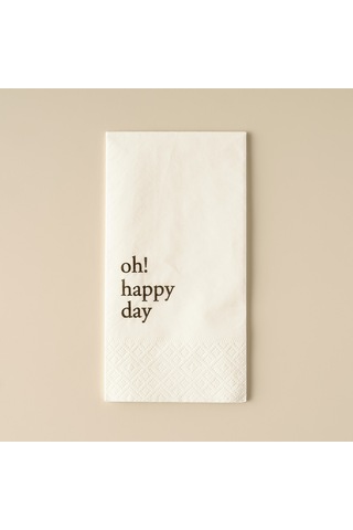 Bella Maison Oh Happy Day 100'lü Peçete Beyaz 33 x 33 CM Beyaz
