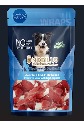 Nobılus Ördek Etli Ve Morina Balıklı Sargılı Köpek Ödül Maması 80gr