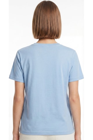 Goffra Kadın Vision V Yaka Premium Kalite Yoğun Dokulu Pamuklu T-shirt Açık Mavi W102-r0220-04